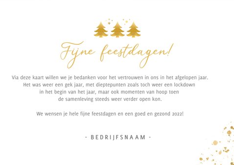 Moderne zakelijke kerstkaart met kerstboompjes 3