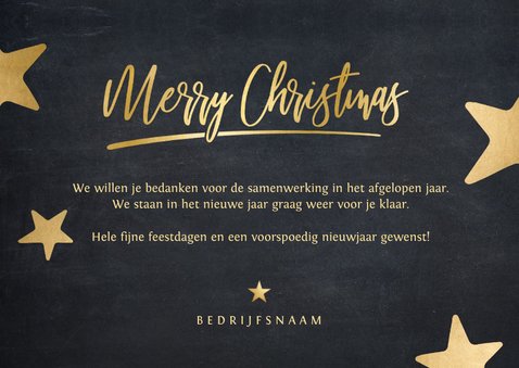 Moderne zwarte zakelijke kerstkaart fotocollage met sterren 3