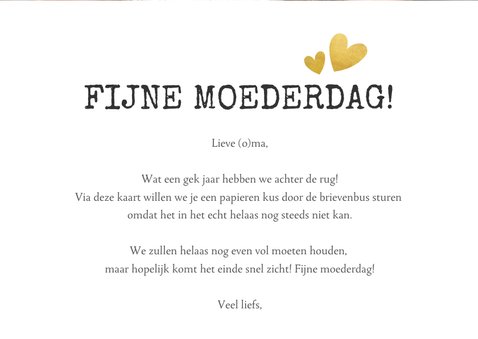 Moederdag fotocollage kaart met 8 foto's - kus in brievenbus 3