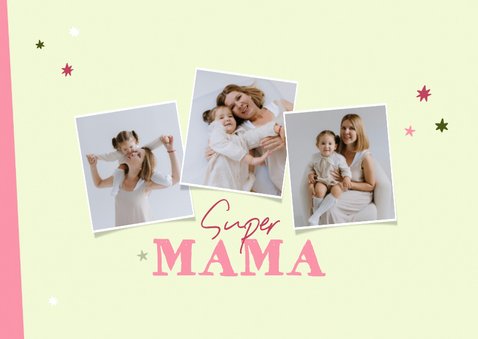 Moederdag kaart fotocollage mijn superheld mama illustratie 2