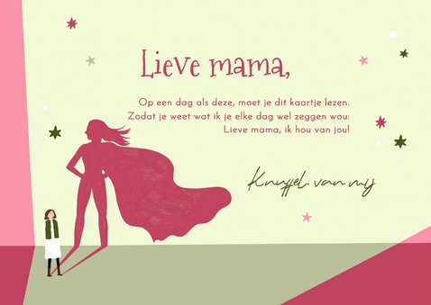 Moederdag kaart fotocollage mijn superheld mama illustratie 3