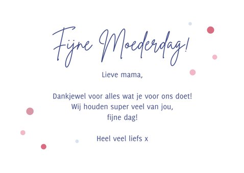 Moederdag kaart - Voor de liefste mama 3