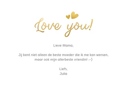 Moederdag love you fotocollage kaart met 10 foto's 3