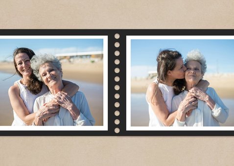 Moederdag tegoedbon ticket beige en zwart met datum 2