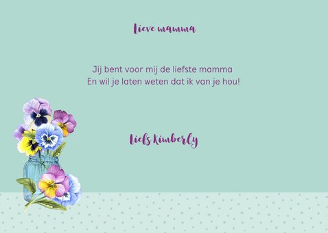 Moederdag vaasjes viooltjes 3