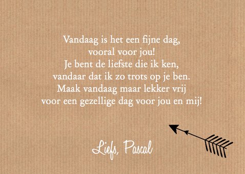 Moederdagkaart foto goud hartje - LB 3