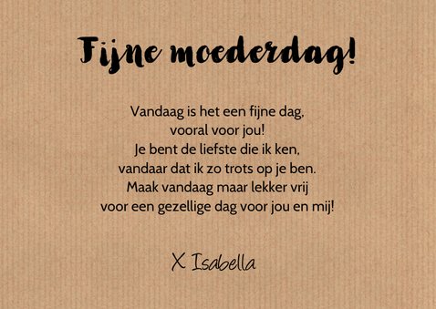 Moederdagkaart fotocollage hartje kraft 3