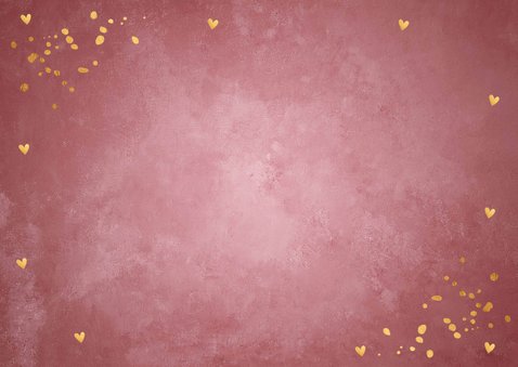 Moederdagkaart fotocollage roze confetti goudlook 2