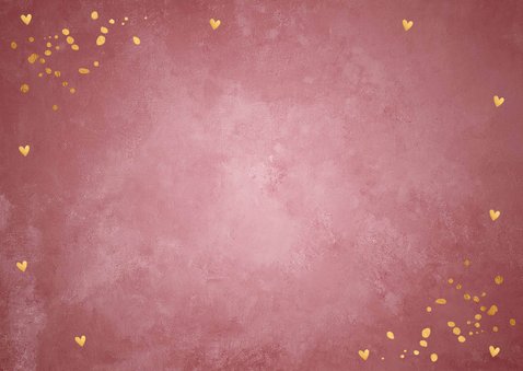 Moederdagkaart fotocollage roze confetti goudlook Achterkant