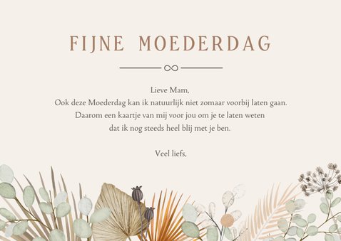 Moederdagkaart met boeket bloemen en eigen foto 3