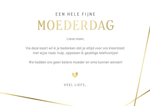 Moederdagkaart met eigen foto voor de liefste mama & oma 3