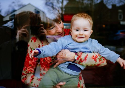 Moederdagkaart voor oma met eigen foto, namen en tekst 2