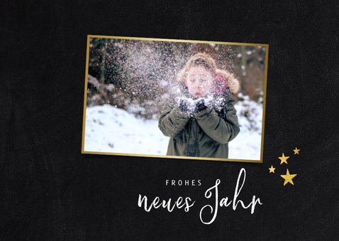 Neujahrskarte drei Fotos und Konfetti 2