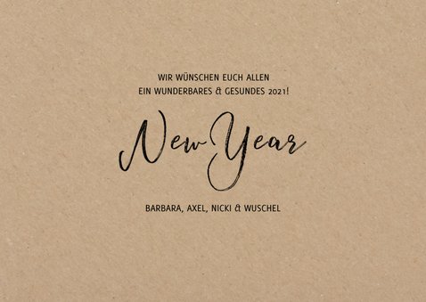 Neujahrskarte eigene Fotos Kraftpapier 3