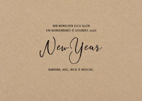 Neujahrskarte eigene Fotos Kraftpapier 3