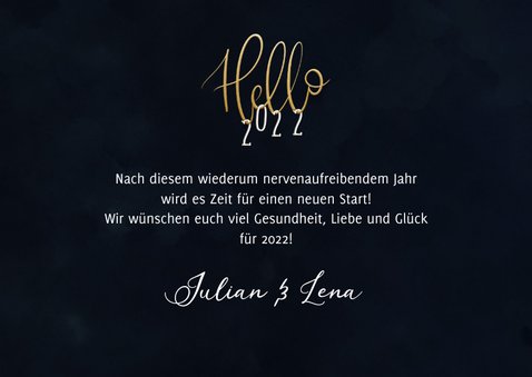 Neujahrskarte Fotocollage 'Hello 2022' 3