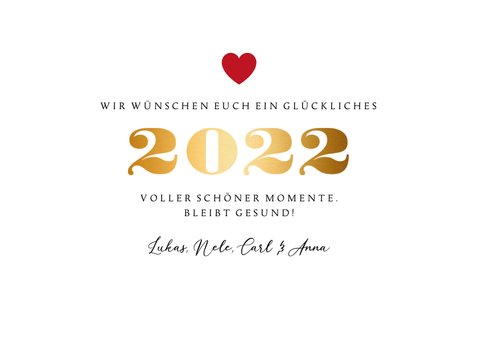 Neujahrskarte Fotocollage Herzenswunsch 3