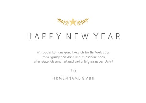 Neujahrskarte geschäftlich Fotocollage schlicht 3