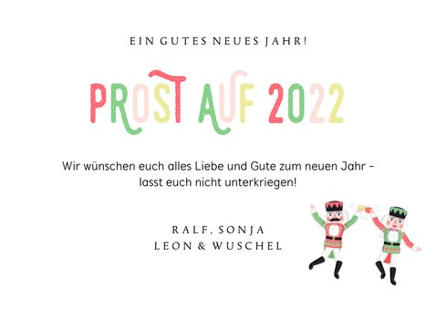 Neujahrskarte Nussknacker Prost 3