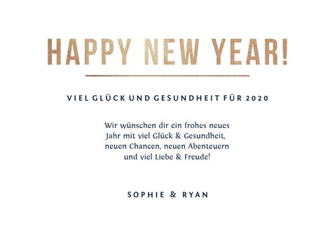 Neujahrskarte stilvoll geometrisch mit Fotos 3