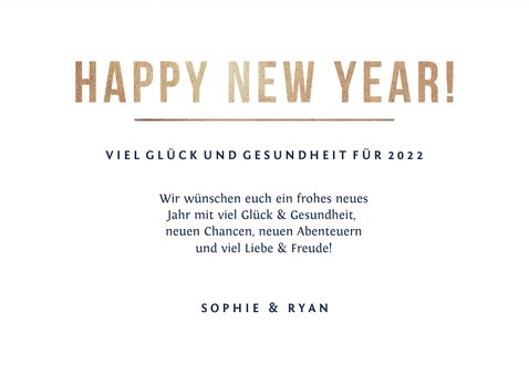 Neujahrskarte stilvoll geometrisch mit Fotos 3