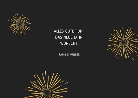 Neujahrskarte Typografie, Foto und Feuerwerk 3