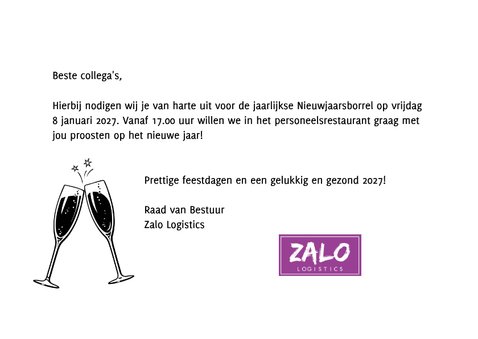 Nieuwjaarsborrel proost op het nieuwe jaar 3