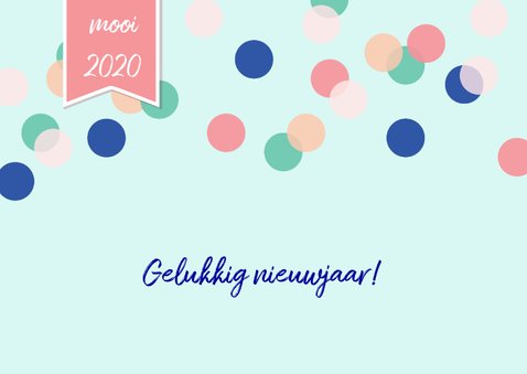 Nieuwjaarskaart 2020 goud ballon 2
