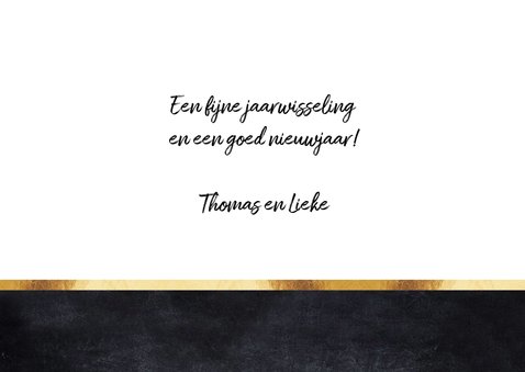 Nieuwjaarskaart 2020 goud en zwart 3