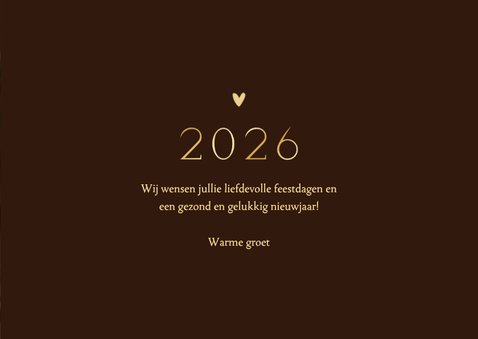 Nieuwjaarskaart 2026 transparante foto met goudfolie 3