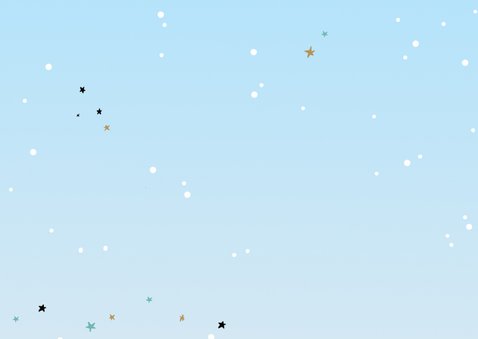 Nieuwjaarskaart auto vier blauw 2