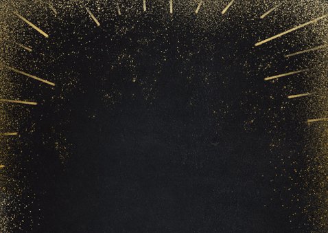 Nieuwjaarskaart black & gold liggen 2