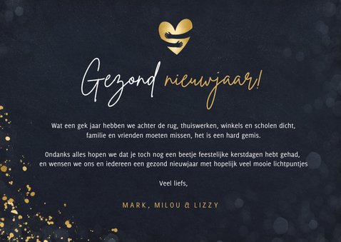 Nieuwjaarskaart Corona - dikke papieren nieuwjaarsknuffel 3