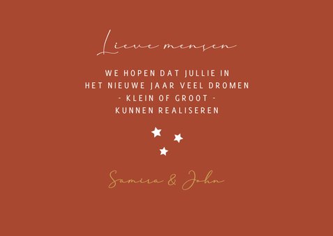 Nieuwjaarskaart droom groot 3