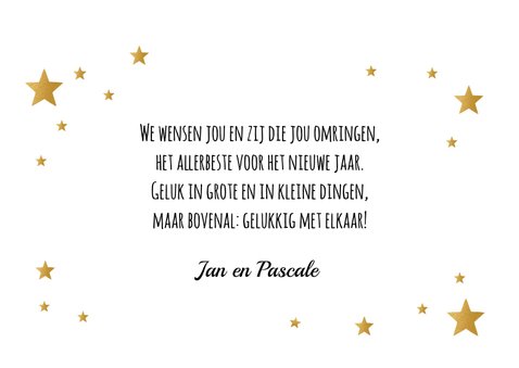 Nieuwjaarskaart Fijne Feestdagen goudlook wit 3