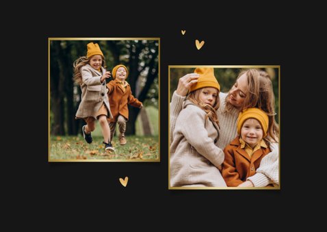 Nieuwjaarskaart foto goud 2027 liefde nieuwjaarskus 2