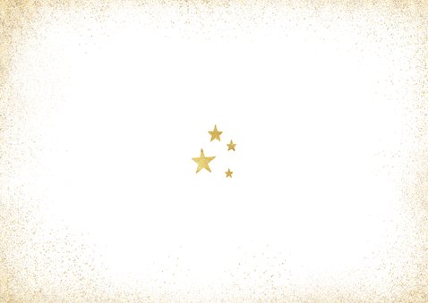Nieuwjaarskaart foto gouden 2024 en sterren  Achterkant