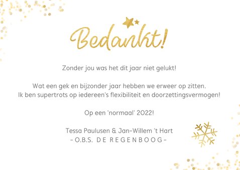 Nieuwjaarskaart fotocollage - bedankt medewerkers corona 3