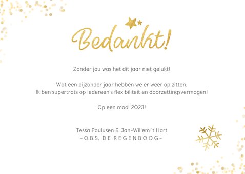 Nieuwjaarskaart fotocollage - bedankt medewerkers 3