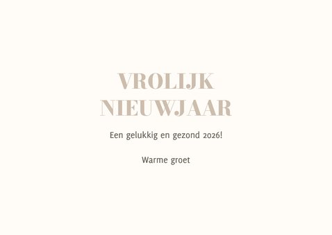 Nieuwjaarskaart fotocollage 'vrolijk nieuwjaar' 3 foto's 3