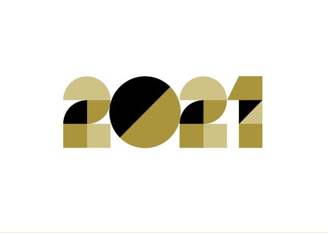 Nieuwjaarskaart - geometrische 2021 2
