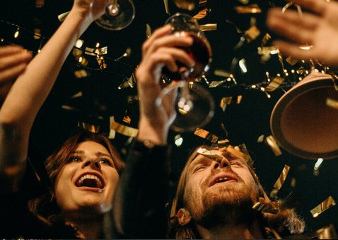 Nieuwjaarskaart gouden 2020, grote foto gelukkig nieuwjaar 2