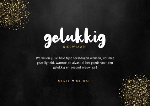 Nieuwjaarskaart gouden 2022, grote foto gelukkig nieuwjaar 3