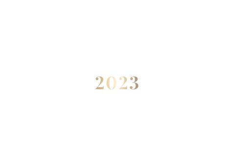 Nieuwjaarskaart 'Happy 2024' stijlvol goud Achterkant