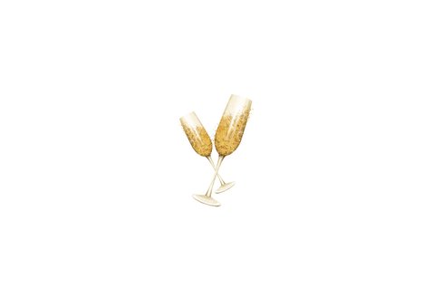 Nieuwjaarskaart liefdevol hartjes champagne goud proost Achterkant