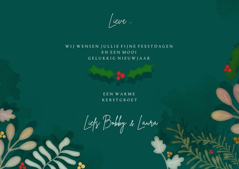 Nieuwjaarskaart liggend Botanisch 3