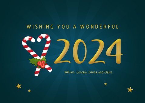 Nieuwjaarskaart loading 2024 zuurstok 3