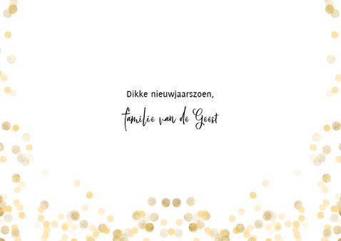 Nieuwjaarskaart met fotocollage en happy new year 3