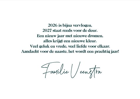 Nieuwjaarskaart met jaartal vrolijke illustraties sterren 3