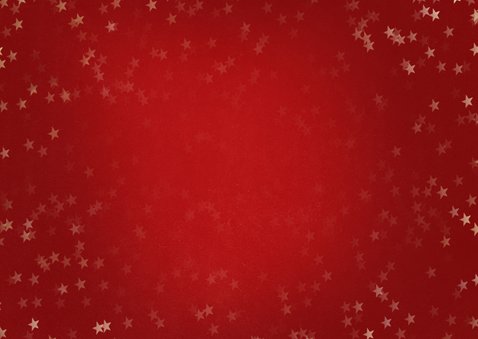 Nieuwjaarskaart rood gouden sterren - een gouden kerst Achterkant